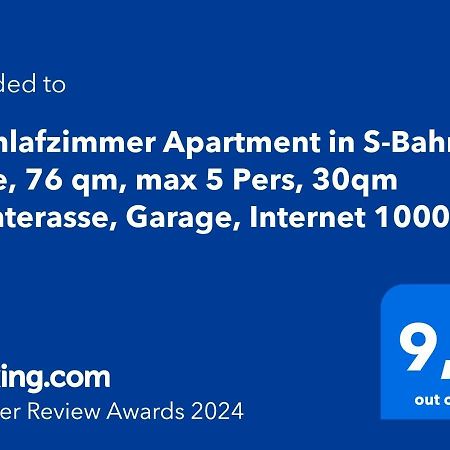 3 Zimmer Apartment In S-Bahn Naehe, 76 Qm, Max 5 Pers, 30Qm Dachterasse, Garage, Internet 1000 Mbit Gärtringen Zewnętrze zdjęcie