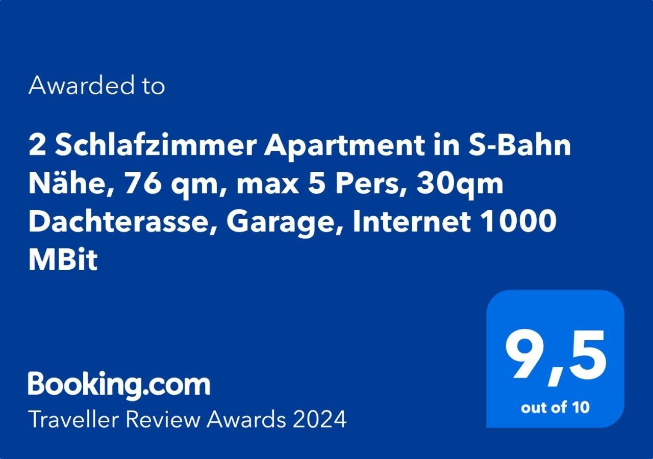 3 Zimmer Apartment In S-Bahn Naehe, 76 Qm, Max 5 Pers, 30Qm Dachterasse, Garage, Internet 1000 Mbit Gärtringen Zewnętrze zdjęcie